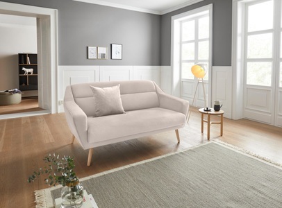 ANDAS, andas 2-Sitzer »Bille«, mit Naht im Rückenkissen und Eiche-Beinen, Design by Morten Georgsen, andas 2-Sitzer »Bille«, mit Naht im Rückenkissen und Eiche-Beinen, Design by Morten Georgsen