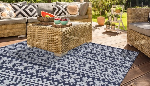 Kayoom Teppich »Sunny 210«, rechteckig, 8 mm Höhe, Outdoor-Teppich, besonders strapazierfähig, auch für Indoor