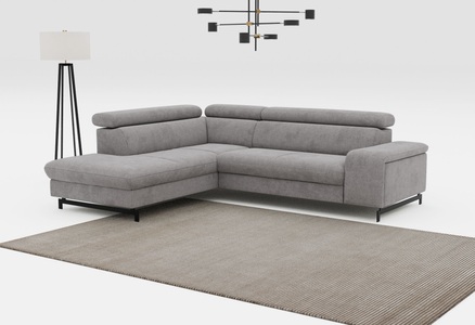 COTTA Ecksofa »Emma L-Form«, mit Kopfteilverstellung, wahlweise mit Bettfunktion & Bettkasten