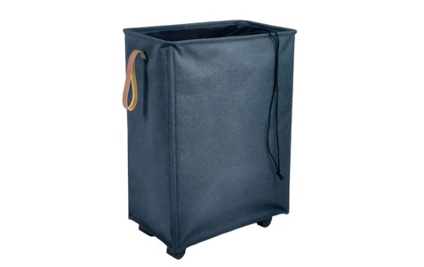 Diaqua, Diaqua Wäschekorb Levi mit Rollen 50 l, Dunkelblau, diaqua® Wäschekorb »Levi mit Rollen 50 l, Dunkelblau«