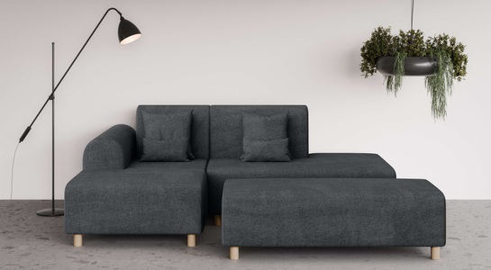 INOSIGN Ecksofa »Suyala«, L-Form mit Hocker