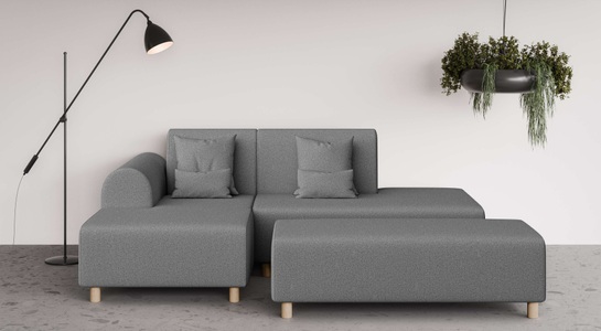 INOSIGN Ecksofa »Suyala«, L-Form mit Hocker