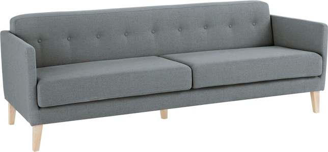 ANDAS, andas 3-Sitzer »Raadal«, in geradlinigem skandinavischem Design, Knopfheftung, Design by Morten Georgsen, andas 3-Sitzer »Raadal«, in skandinavischem Design, Knopfheftung, Design by Morten Georgsen