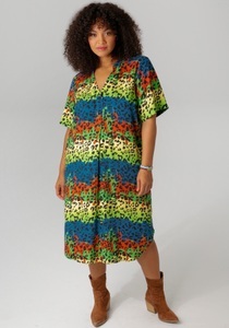 Aniston PLUS, Aniston PLUS Blusenkleid, mit farbenfrohem Animal-Print - NEUE KOLLEKTION, 