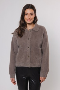 Rino & Pelle Strickjacke »BUBBLY« im Teddyfell-Look, mit Knopfleiste