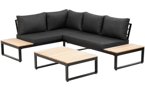 Testrut, Testrut - Garten-Loungegarnitur Rio - Multicolor, Greemotion Loungeset »Rio Grau 3 S«
