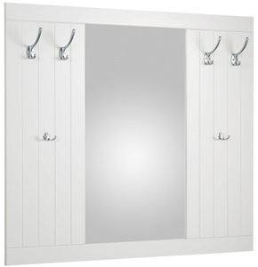 HOME AFFAIRE, Home affaire Garderobenpaneel »Nekso«, mit Spiegel, Home affaire Garderobenpaneel »Nekso«, mit Spiegel, Breite 116 cm, aus MDF oder Massivholz, FSC