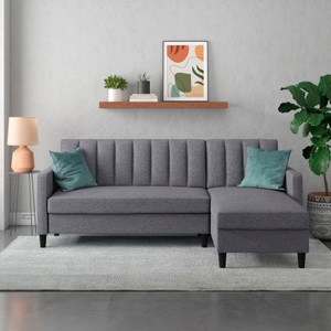 Dorel Home, Dorel Home Ecksofa mit Schlafffunktion, Recamiere mit Stauraum beidseitig montierbar, Rückenlehne 2-teilig und 3-fach verstellbar, Dorel Home Ecksofa »Celine, L-Form,« mit Bett-Funktion und Stauraum. Recamiere beidseitig montierbar
