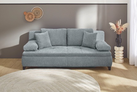 Jockenhöfer Gruppe, Jockenhöfer Gruppe Schlafsofa »Andy, mit Gästebettfunktion, inklusive 6 Kissen«, Wellenfederung und grosszügigem Stauraum/Bettkasten, Jockenhöfer Gruppe Schlafsofa »Andy, mit Gästebettfunktion, inklusive 6 Kissen«, Wellenfederung und grosszügigem Stauraum/Bettkasten