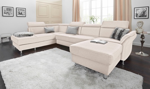 SIT&MORE, sit&more Wohnlandschaft, sit&more Wohnlandschaft »Avignon U-Form« wahlweise mit Bettfunktion und Stauraum, inklusive Kopfteilverstellung