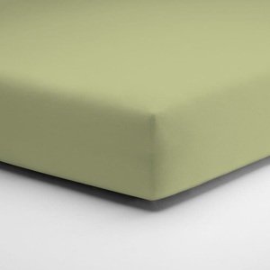Schlafgut, Jersey Edel-Elasthan Fixleintuch, Schlafgut, Schlafgut Fixleintuch lindegrün 180-200x200-220 cm