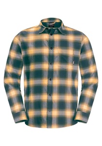 Jack Wolfskin, Jack Wolfskin Flanellhemd Herren Wanderweg Shirt Men S teal teal, Jack Wolfskin Flanellhemd »WANDERWEG SHIRT M«