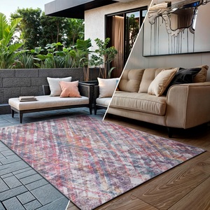 my home Teppich »Oryn«, rechteckig, 8 mm Höhe, Flachgewebe, modern kariert, In- und Outdoor geeignet