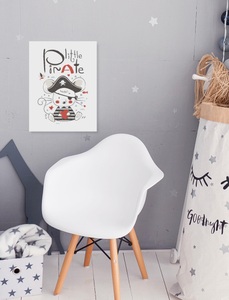 QUEENCE, queence Leinwandbild »Little Pirate«, queence Leinwandbild »Little Pirate«, Kunst-Tiere-Mäuse-Piraten-klassische Fantasie, Premium-Leinwandstoff, Handarbeit aus Deutschland