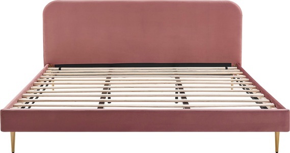 Salesfever, SalesFever Polsterbett, Beine Chrom goldfarben, SalesFever Polsterbett, Beine Chrom goldfarben