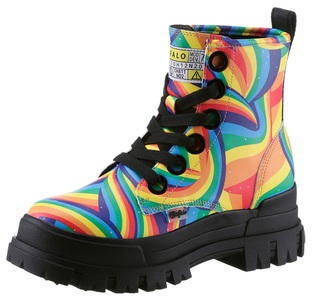 Buffalo, Buffalo Schnürboots »CORIN«, in auffälligen Regenbogen-Farben, 