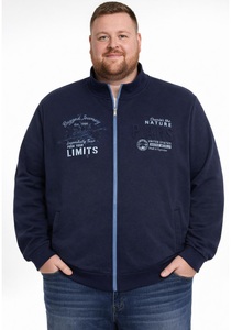 Mans World Plus Sweatjacke aus angerauter Sweatware, Regular Fit, Langarm-Design