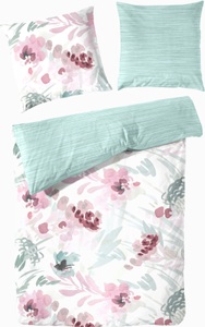 undefined, Primera Mako-Satin Wendebettwäsche, Primera Wendebettwäsche »Paleflower«, in Aquarelloptik