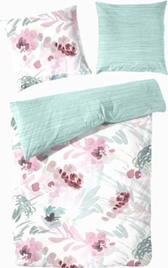 undefined, Primera Mako-Satin Wendebettwäsche, Primera Wendebettwäsche »Paleflower«, in Aquarelloptik