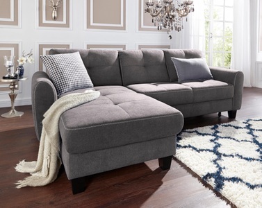 SIT&MORE, sit&more Ecksofa, sit&more Ecksofa »Varese L-Form«, mit Federkern, wahlweise mit Bettfunktion und Stauraum