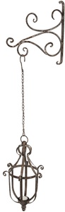 Ambiente Haus, Ambiente Haus Wandkerzenhalter »Wandhaken - antikgrau 28cm«, Ambiente Haus Wandkerzenhalter »Wandhaken - antikgrau 28cm«, (1 St.)