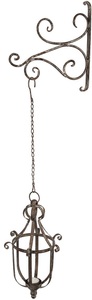 Ambiente Haus, Ambiente Haus Wandkerzenhalter »Wandhaken - antikgrau 28cm«, Ambiente Haus Wandkerzenhalter »Wandhaken - antikgrau 28cm«, (1 St.)