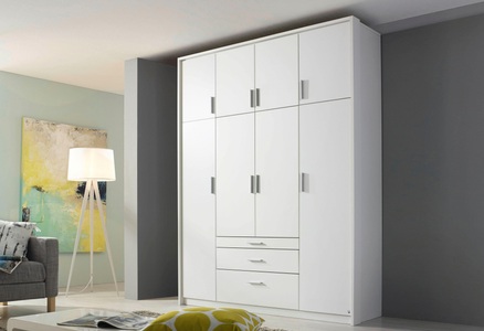 MID.YOU, MID.YOU Drehtürenschrank in weiss , Hildesheim , Holzwerkstoff , 7 Fächer , 3 Schubladen , 185x231x56 cm , bedruckt,Nachbildung , 000380052001, Rauch Möbel Drehtürenschrank in weiss , Hildesheim , Holzwerkstoff , 7 Fächer , 3 Schubladen , 185x231x56 cm , bedruckt,Nachbildung , 000380052001