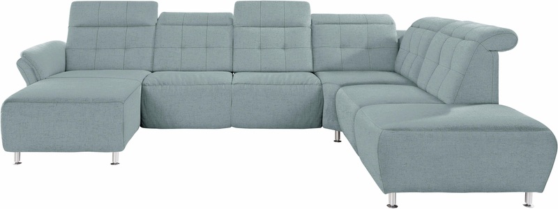 PLACES OF STYLE, Places of Style Wohnlandschaft »Manhattan«, 2 Sitze mit elektrischer Relaxfunktion, verstellbare Armlehnen, Places of Style Wohnlandschaft »Manhattan U-Form«, 2 Sitze mit elektrischer Relaxfunktion, verstellbare Armlehnen