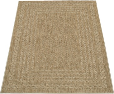 PACO HOME, Paco Home Teppich »Liege 390«, rechteckig, 4 mm Höhe, Flachgewebe, melierte Sisal Optik, mit Bordüre, In- und Outdoor geeignet, Wohnzimmer, Paco Home Teppich »Liege 390«, rechteckig, 4 mm Höhe, Flachgewebe, melierte Sisal Optik, mit Bordüre, Outdoor geeignet