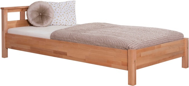 TICAA, Ticaa Bett »Merci« in diversen Breiten, Buche, Ticaa Massivholzbett »Merci« Doppelbett, aus Buche Massivholz, inkl. Rollrost