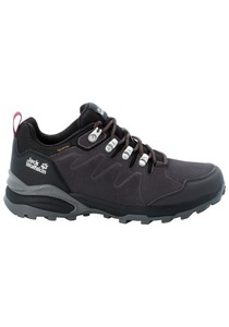 Jack Wolfskin, Jack Wolfskin Wasserdichte Frauen Wanderschuhe aus Leder Refugio Texapore Low Women 38 grau dark steel / purple, Jack Wolfskin Wasserdichte Wanderschuhe Damen Refugio Texapore Low Women 38 dark steel / purple Dark Steel / Purple