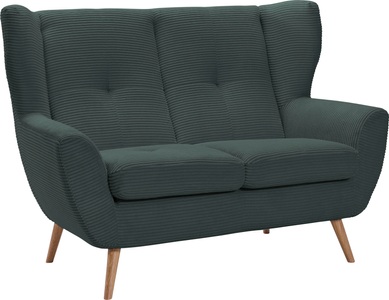 exxpo - sofa fashion, exxpo - sofa fashion 2-Sitzer »ALVESTA, Loungesofa, Küchensofa, hoher Sitzkomfort, Ohrenbackensofa«, gemütliche Rückenlehne, mit Knopfheftung und hohen Holzfüssen, in Cord, exxpo - sofa fashion 2-Sitzer »ALVESTA, Loungesofa, Küchensofa, hoher Sitzkomfort, Ohrenbackensofa« gemütliche Rückenlehne, mit Knopfheftung und hohen Holzfüssen, in Cord