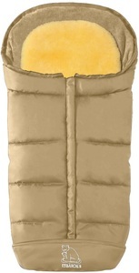Heitmann, Heitmann Fußsack Komfort 2-in-1 beige, Heitmann Felle Fusssack »Eisbärchen - Komfort 2 in 1 Lammfell Winterfusssack - Premium Qualität«, mit Lammfell-Einlage, für Kinderwagen und Buggy, waschbar