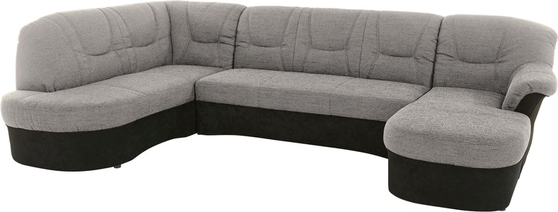 DOMO collection, DOMO collection Wohnlandschaft, DOMO collection Wohnlandschaft »Sarafina, zeitlos und komfortabel, optional mit Federkern, U-Form« wahlweise mit Bettfunktion