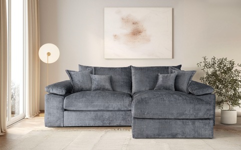 Home affaire Ecksofa »Soft&Cosy XL L-Form - Breite 246 cm«, Mega-Sofa, Cord oder Chenille-Struktur, Federkern-Polsterung