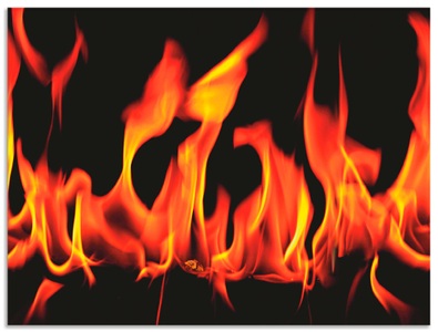 Artland, Artland Küchenrückwand »Feuer 2 - Flammen«, Artland Küchenrückwand »Feuer 2 - Flammen«, (1 tlg.), Alu Spritzschutz mit Klebeband, einfache Montage