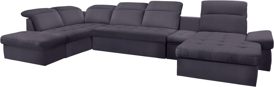 SIT&MORE, sit&more Wohnlandschaft, sit&more Wohnlandschaft »Stardust U-Form«, inklusive Kopfteilverstellung, Armlehnenfunktion und Tischelement