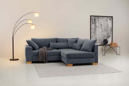 HOME AFFAIRE, Home affaire Ecksofa »Helena«, wahlweise mit Bettfunktion, Federkern, lose Kissen, auch in Cord-Bezug, Home affaire Ecksofa, wahlweise mit Bettfunktion, verschiedene Bezugsarten