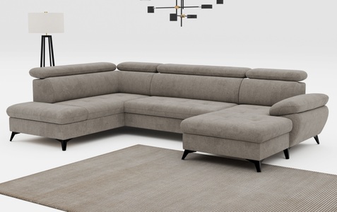 COTTA Wohnlandschaft »Hudson U-Form«, mit Kopfteilverstellung, wahlweise mit Bettfunktion & Bettkasten