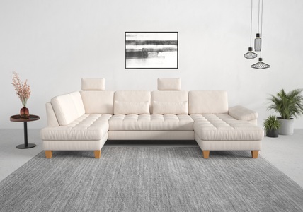 SIT&MORE, sit&more Wohnlandschaft, wahlweise mit Bettfunktion, Bettkasten, Sitztiefenverstellung, sit&more Wohnlandschaft »Westham U-Form«, wahlweise mit Bettfunktion, Bettkasten, Sitztiefenverstellung
