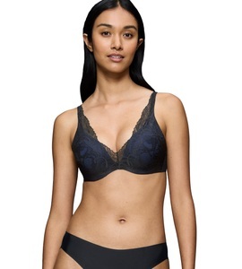 TRIUMPH, Triumph Schalen-BH »Body Make-Up Illusion Lace WP«, Stretch-Spitze, Triumph - Bügel-BH, wattiert, für Damen, Black, Größe 80/B