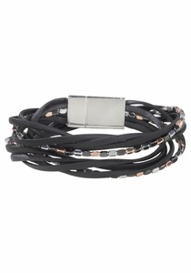 J. JAYZ, J.Jayz Wickelarmband »mehrreihig, mit Metallelementen«, Firetti Wickelarmband »mehrreihig, mit Elementen aus Metall«