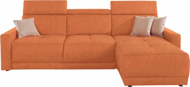 DOMO collection, DOMO collection Ecksofa, DOMO collection Ecksofa »Ava L-Form«, mit Recamiere, Federkern wahlweise mit Kopfteilverstellungen