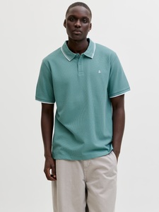 JACK & JONES, Jack & Jones Poloshirt "JJEAUSTIN POLO SS NOOS" Materialmix, regular fit