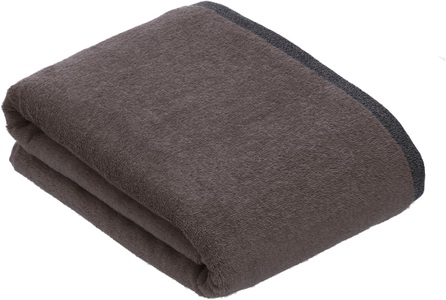 Bugatti, bugatti Badetuch »Prato«, (1 St., Badetuch 100 x 150 cm), Uni Farben, mit melierter Optik im Saum, bugatti Badetuch »Prato« Uni Farben, mit melierter Optik im Saum