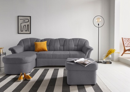 DOMO collection, DOMO collection Ecksofa, DOMO collection Ecksofa Papenburg L-Form, in grosser Farbvielfalt, wahlweise mit Bettfunktion