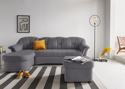 DOMO collection, DOMO collection Ecksofa, DOMO collection Ecksofa Papenburg L-Form, in grosser Farbvielfalt, wahlweise mit Bettfunktion