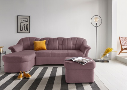 DOMO collection, DOMO collection Ecksofa, DOMO collection Ecksofa Papenburg L-Form, in grosser Farbvielfalt, wahlweise mit Bettfunktion