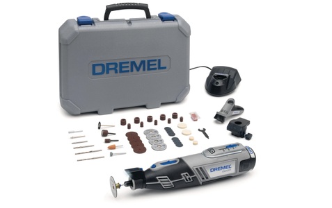 Dremel, Dremel 8220-2/45 F0138220JF Akku-Multifunktionswerkzeug inkl. Akku, inkl. Zubehör, inkl. Koffer 12 V 2 Ah, DREMEL Elektro-Multifunktionswerkzeug »8220-2/45«, Bohren; Drehzahlvorwahl; Fräsen; LED-Arbeitsleuchte; Sägen; Schleifen