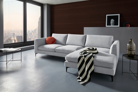 PLACES OF STYLE, Places of Style Ecksofa »Nixon«, auch in Samtvelours, inkl. Rückenkissen, 